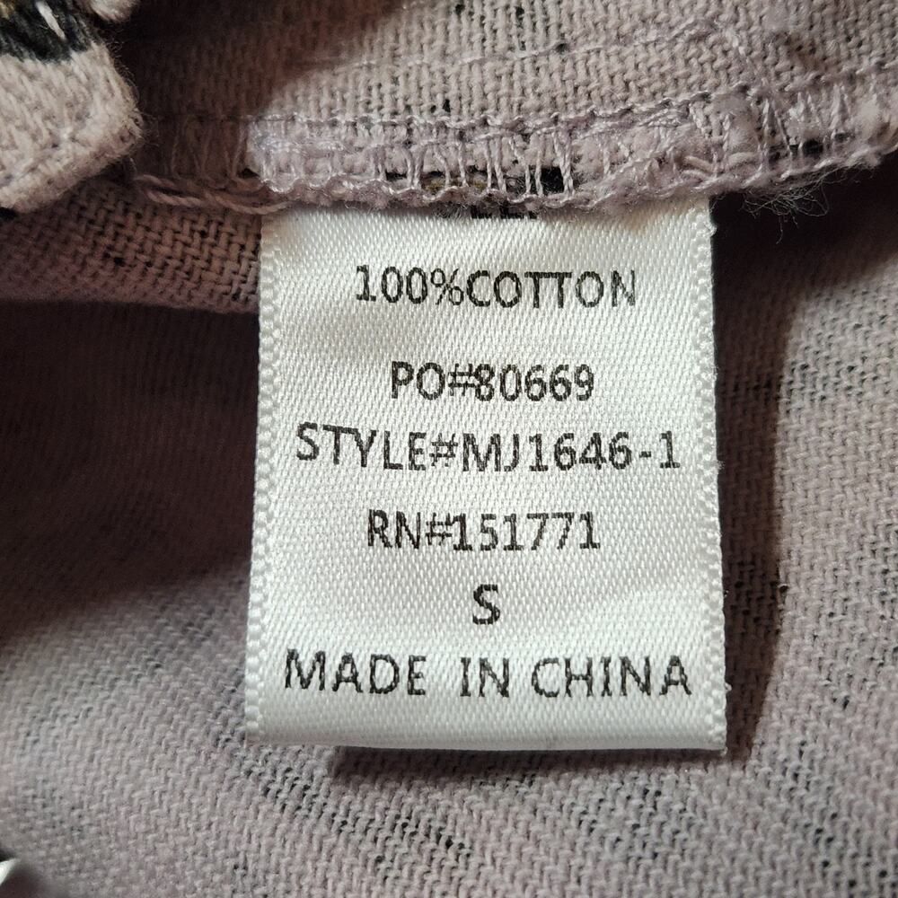 Le Lis Leopard Print Denim Jacket Button Front Si… - image 5